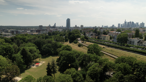Ostpark Frankfurt am Main Panorama 360 – 1, Skyline Frankfurt am Main